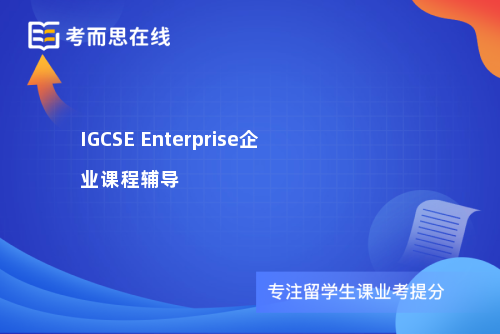 IGCSE Enterprise企业课程辅导