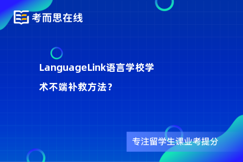 LanguageLink语言学校学术不端补救方法？