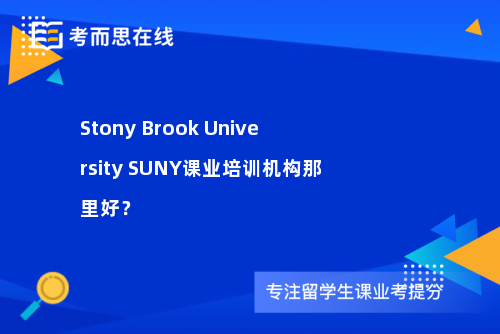 Stony Brook University SUNY课业培训机构那里好？