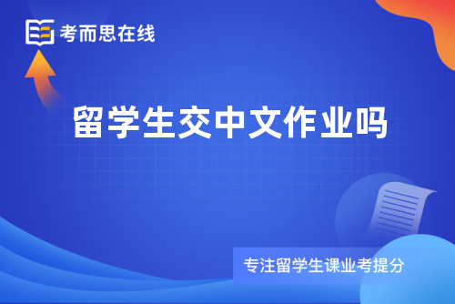 留学生交中文作业吗