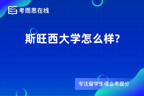 斯旺西大学怎么样? 斯旺西大学怎么样?