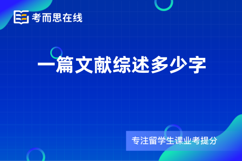 一篇文献综述多少字