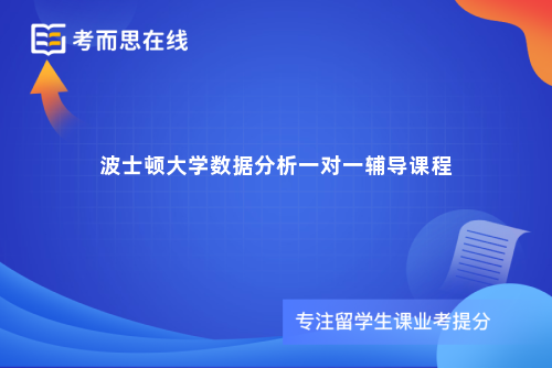 波士顿大学数据分析一对一辅导课程