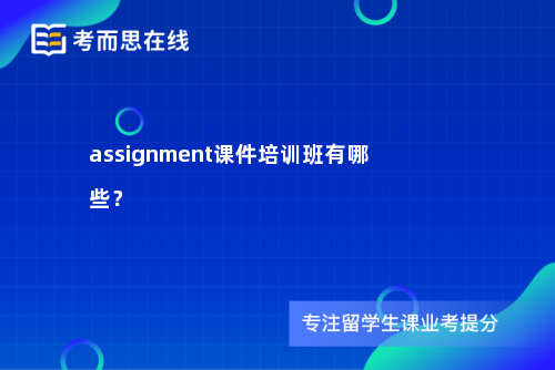 assignment课件培训班有哪些？