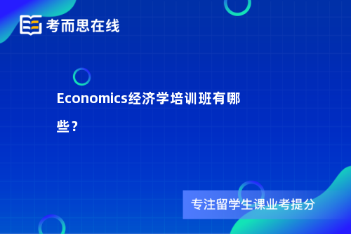 Economics经济学培训班有哪些？