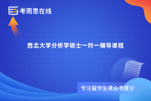 西北大学分析学硕士一对一辅导课程