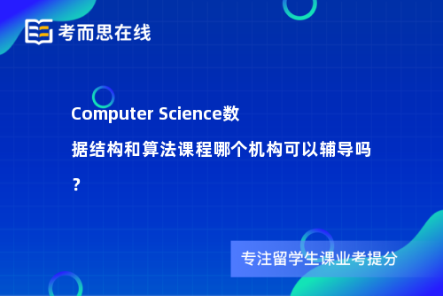 Computer Science数据结构和算法课程哪个机构可以辅导吗？