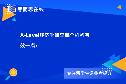 A-Level经济学辅导哪个机构有效一点?