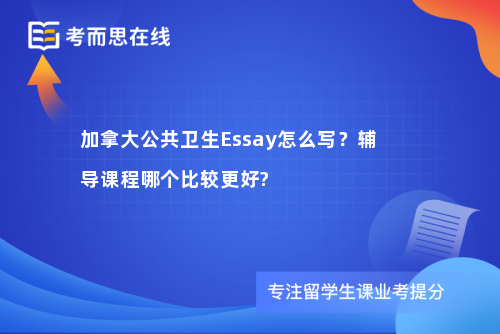 加拿大公共卫生Essay怎么写？辅导课程哪个比较更好?