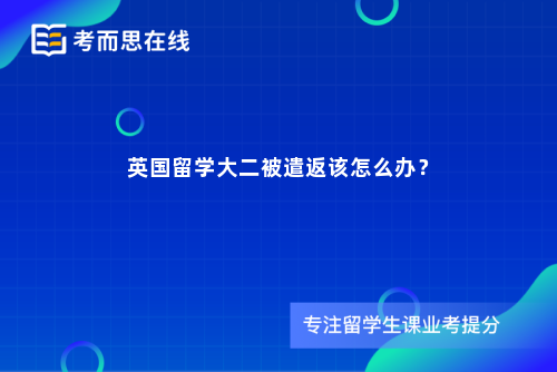 英国留学大二被遣返该怎么办？