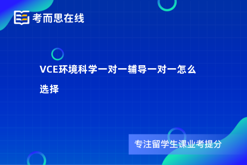 VCE环境科学一对一辅导一对一怎么选择