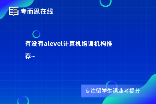 有没有alevel计算机培训机构推荐~