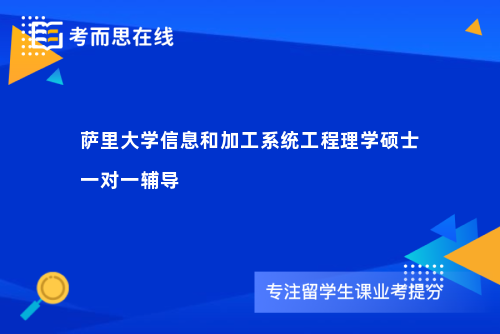 萨里大学信息和加工系统工程理学硕士一对一辅导