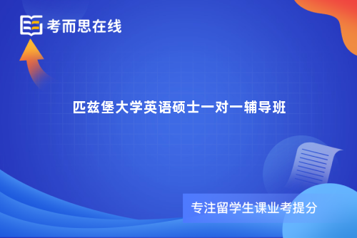 匹兹堡大学英语硕士一对一辅导班