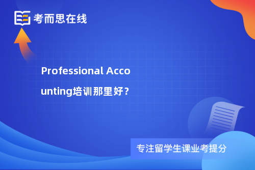 Professional Accounting培训那里好？