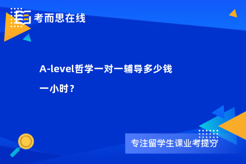 A-level哲学一对一辅导多少钱一小时？