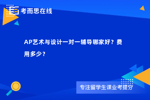 AP艺术与设计一对一辅导哪家好？费用多少？