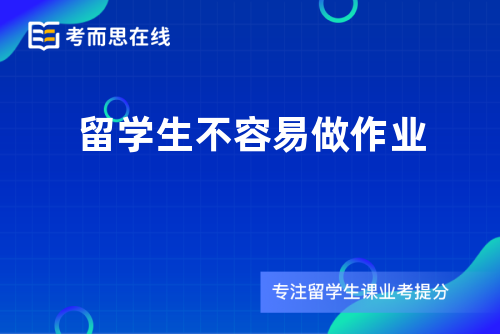 留学生不容易做作业