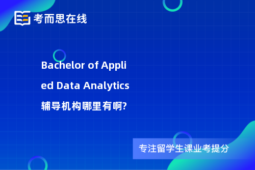 Bachelor of Applied Data Analytics辅导机构哪里有啊?