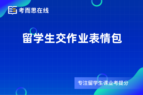 留学生交作业表情包