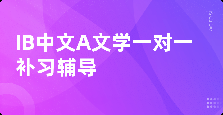 IB中文A文学一对一补习辅导