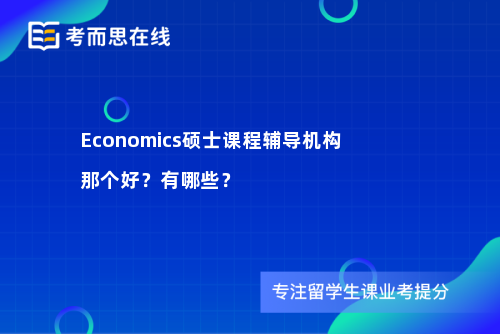 Economics硕士课程辅导机构那个好？有哪些？