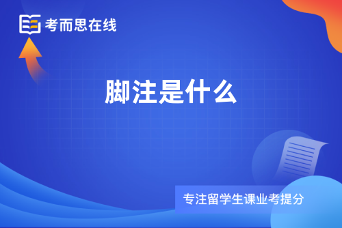 脚注是什么