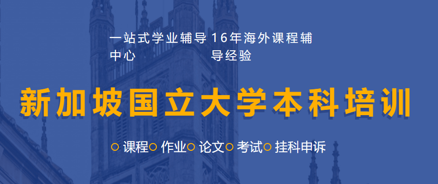 新加坡国立大学本科培训