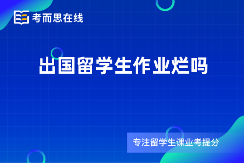 出国留学生作业烂吗