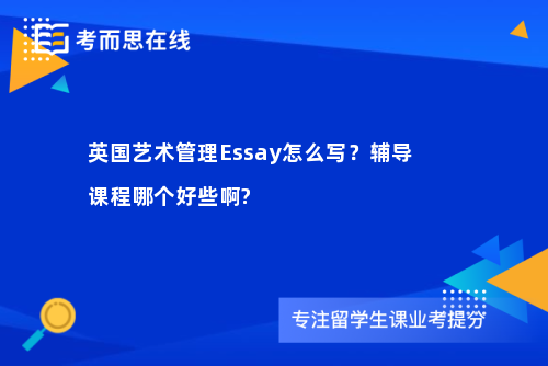 英国艺术管理Essay怎么写？辅导课程哪个好些啊?