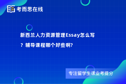 新西兰人力资源管理Essay怎么写？辅导课程哪个好些啊?