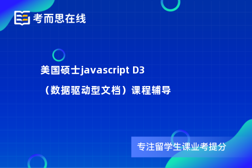 美国硕士javascript D3（数据驱动型文档）课程辅导