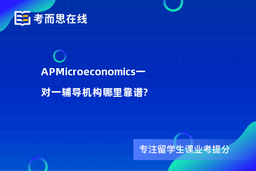 APMicroeconomics一对一辅导机构哪里靠谱?