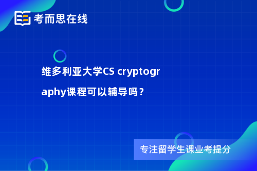 维多利亚大学CS cryptography课程可以辅导吗？