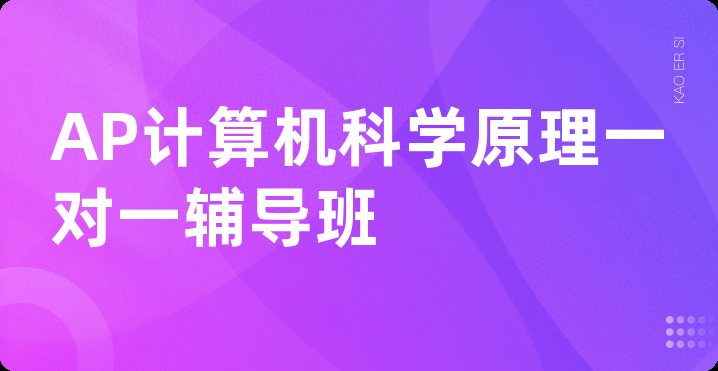 AP计算机科学原理一对一辅导班