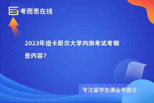 2023年纽卡斯尔大学内测考试考哪些内容？