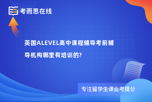 英国ALEVEL高中课程辅导考前辅导机构哪里有培训的?