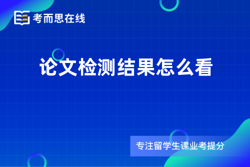 论文检测结果怎么看