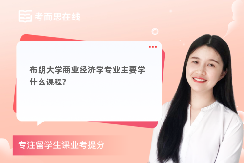 布朗大学商业经济学专业主要学什么课程?