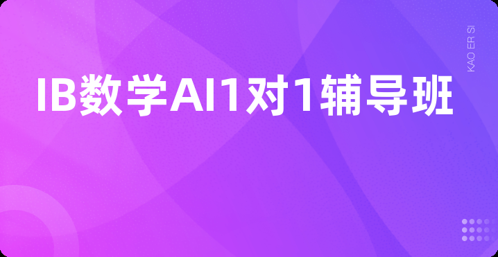 IB数学AI1对1辅导班