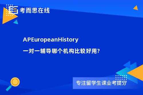 APEuropeanHistory一对一辅导哪个机构比较好用?