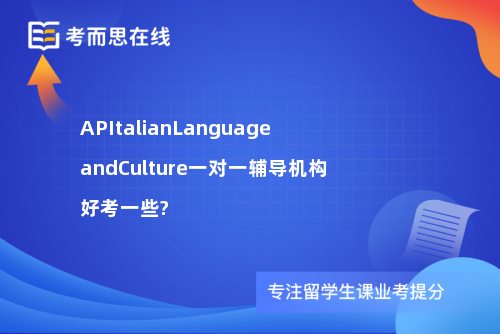 APItalianLanguageandCulture一对一辅导机构好考一些?