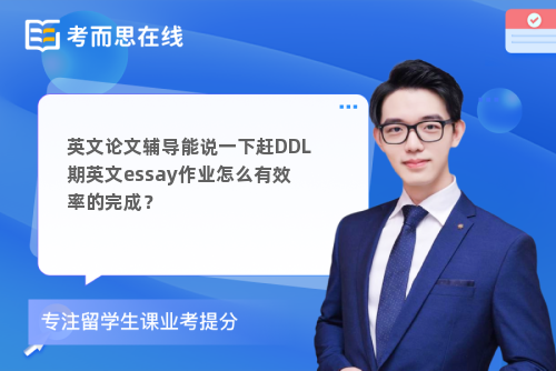 英文论文辅导能说一下赶DDL期英文essay作业怎么有效率的完成？