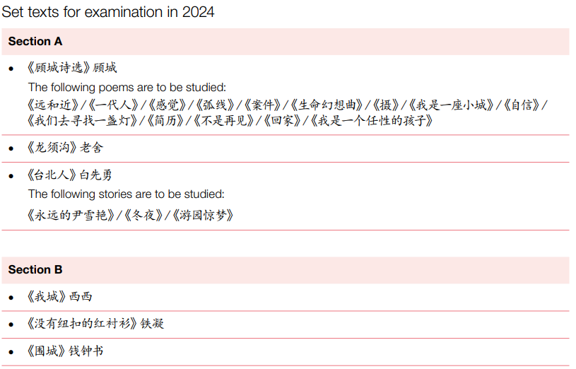 2024年CIE考试局A-level中文考试大纲解读