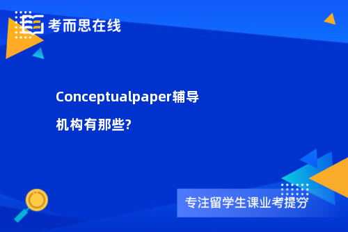 Conceptualpaper辅导机构有那些?