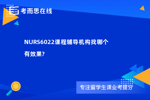 NURS6022课程辅导机构找哪个有效果?