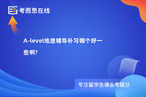 A-level地理辅导补习哪个好一些啊?