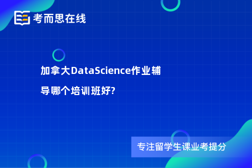 加拿大DataScience作业辅导哪个培训班好?