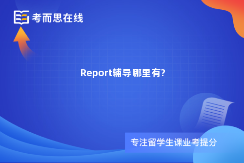 Report辅导哪里有?
