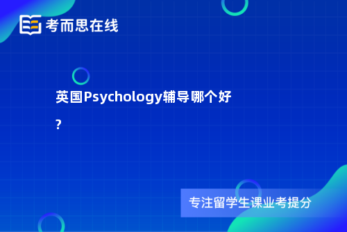 英国Psychology辅导哪个好?